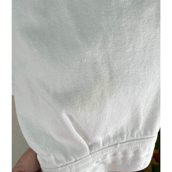 Vintage Sunbelt White Denim Jacket Women’s Large Y2K Festival Cottagecore - Picture 4 of 8